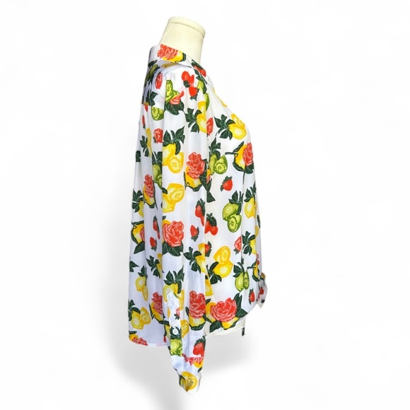 Equipment Femme Size Small Silk Blouse Button Up And Tie Front - Picture 4 of 10